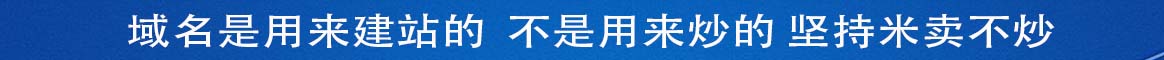 域名是用来建站的,不是用来炒的